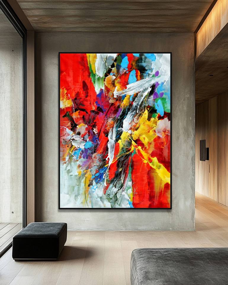 Original Abstract Expressionism Abstract Painting by Stefano Molinari