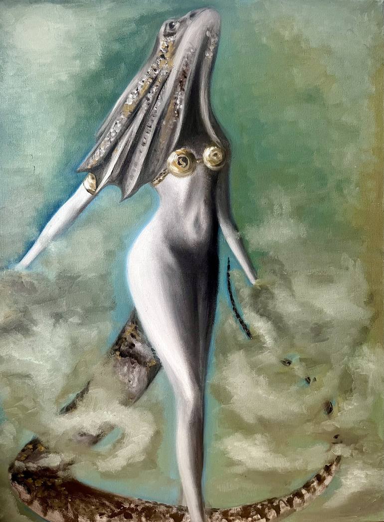 Original Art Deco Animal Painting by Nataliia Filatova