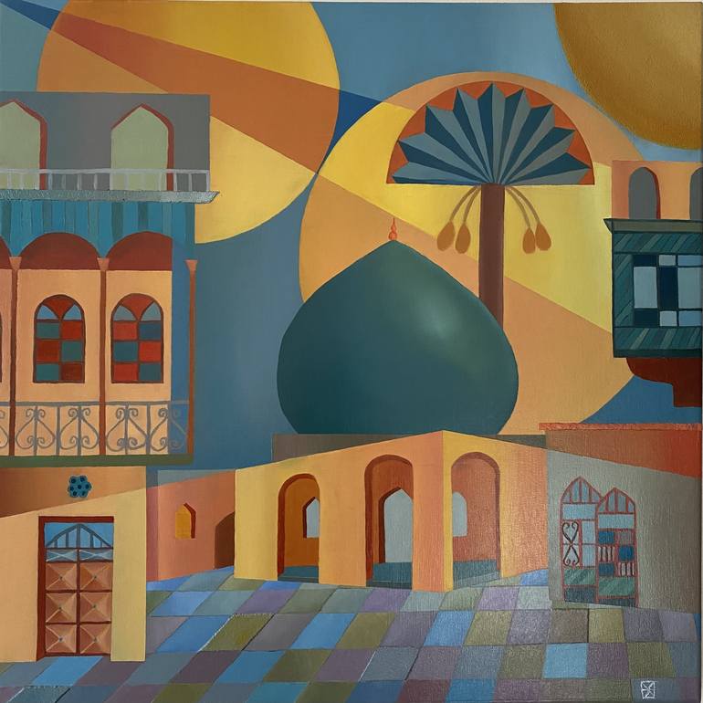 Original Abstract Expressionism Abstract Paintings by Nashat Al Shammari Arbsa