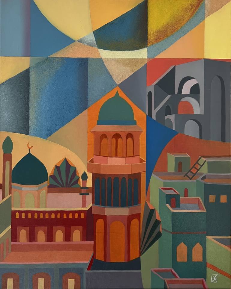 Original Abstract Expressionism Abstract Paintings by Nashat Al Shammari Arbsa