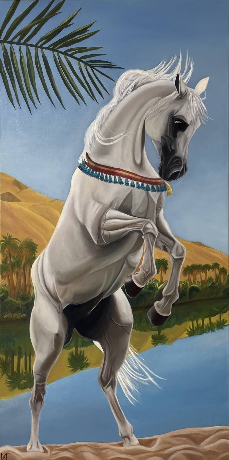 Original Realism Animal Paintings by Nashat Al Shammari Arbsa