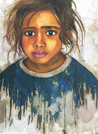 Original Fine Art Portrait Paintings by Ayesha Naeem