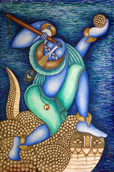 Original Figurative Religious Paintings by Shree Kant Dubey