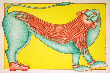 Original Abstract Animal Paintings by Shree Kant Dubey
