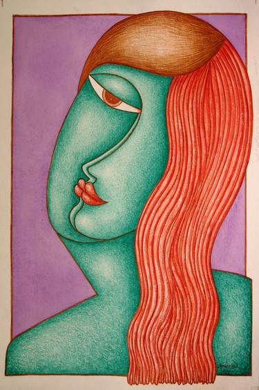 Original Cubism Women Paintings by Shree Kant Dubey