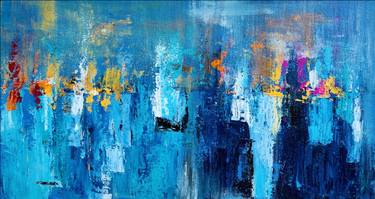 Aqua Mirage - Original Blue Abstract Art by Nidhi Patankar thumb