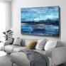 Azure - Large Wall Blue Black Abstract Painting