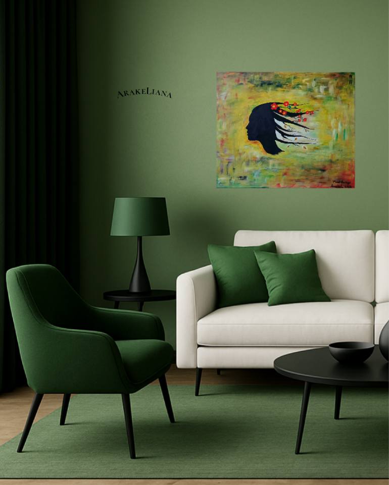 Original Surrealism Abstract Painting by Arake Liana