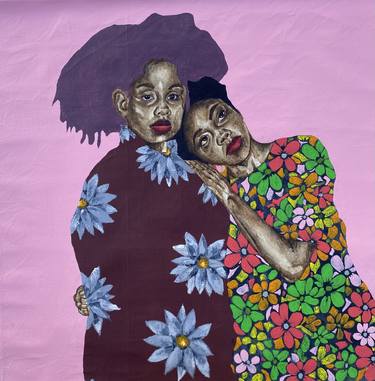 Print of Figurative Love Paintings by Emmanuel Ojebola