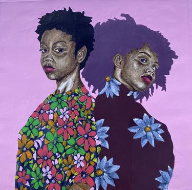 Print of Figurative Love Paintings by Emmanuel Ojebola