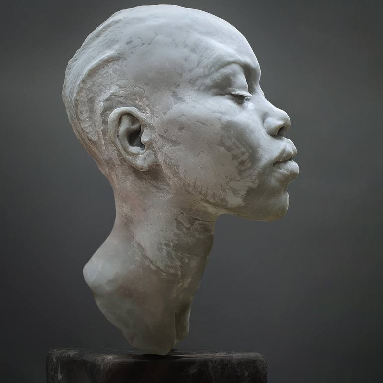 Original Contemporary Portrait Sculpture by Ran Manolov