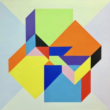 Original Cubism Geometric Paintings by Gerald Weber