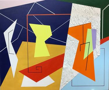 Original Abstract Geometric Paintings by Gerald Weber