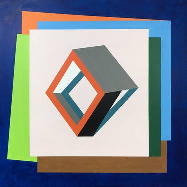 Original Abstract Geometric Painting by Gerald Weber