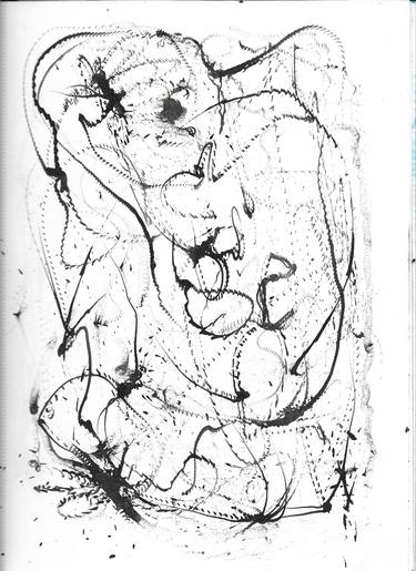 Original Abstract Expressionism Abstract Drawings by Judd Druce