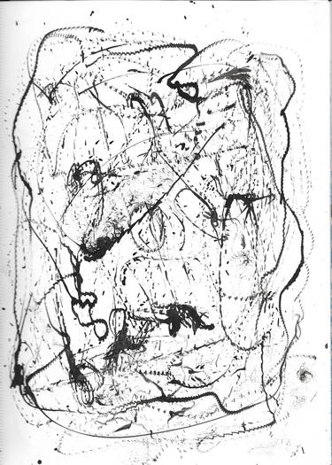 Original Abstract Expressionism Abstract Drawings by Judd Druce