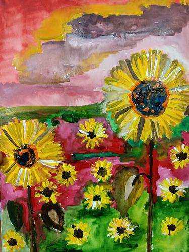 Original Impressionism Floral Paintings by Jayashree Nandi
