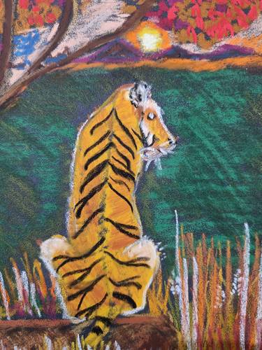 Original Impressionism Animal Drawings by Jayashree Nandi