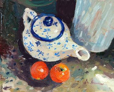 "Lydia & Tom" - Teapot with Tomatoes! thumb