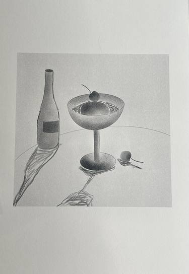 Original Minimalism Food & Drink Printmaking by Anchovy Toastie