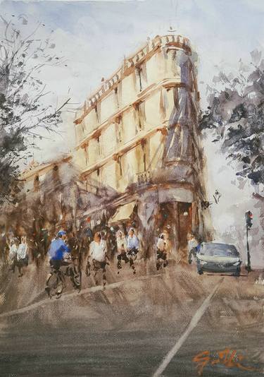 Original Contemporary Architecture Painting by Carlos Guillén Molina