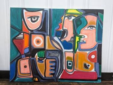 Original Cubism Abstract Paintings by Lindsey Jones