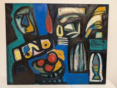 Original Abstract Expressionism Still Life Painting by Lindsey Jones