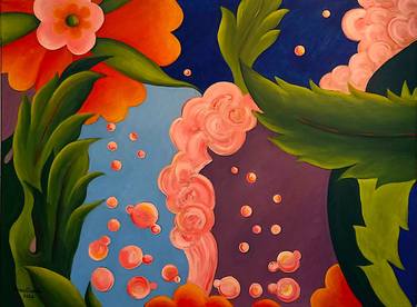 Original Abstract Floral Paintings by Dr Nermin Gomaah