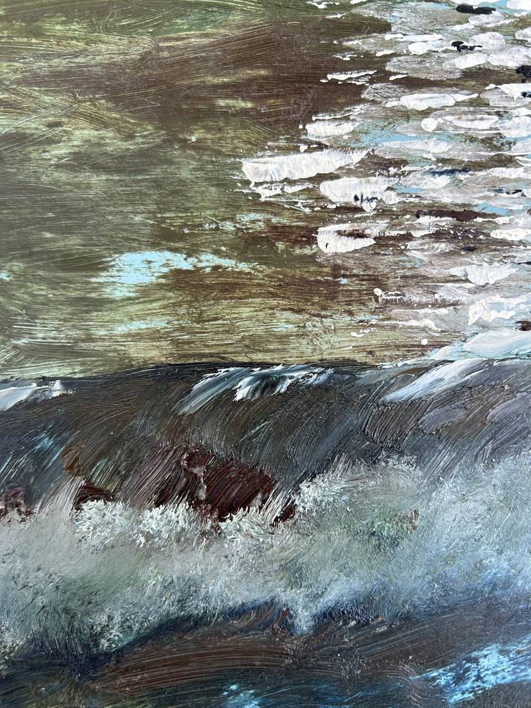 Original Impressionism Seascape Painting by Albina Folgenova