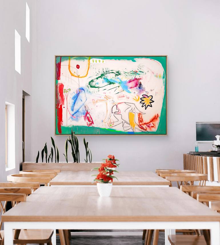 Original Abstract Expressionism Abstract Painting by Sara Voss