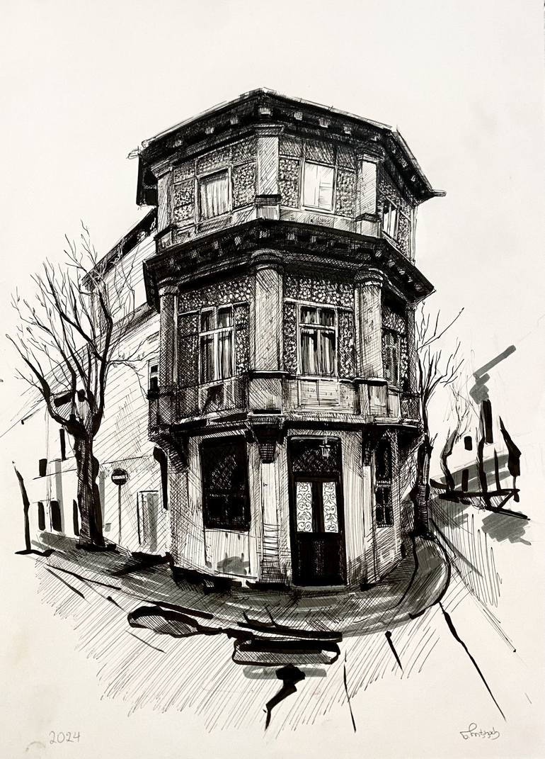 Original Architecture Drawing by Natia Chijavadze
