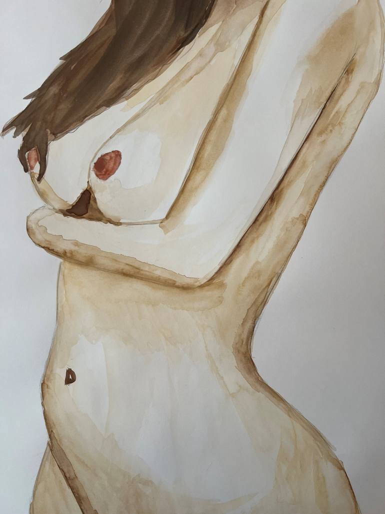Original Modern Nude Painting by Natallia Palyshenkava