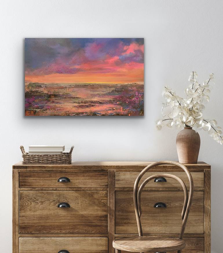 Original Abstract Landscape Painting by Nicky Edwards