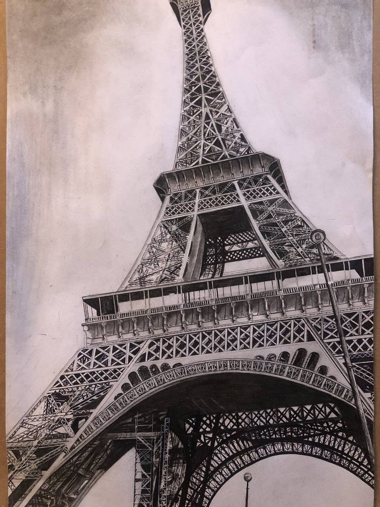 The Eiffel Tower Drawing by Armish Ali | Saatchi Art