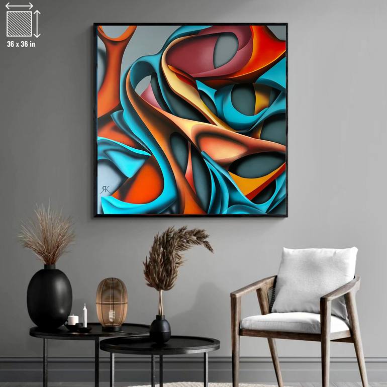 Original Abstract Expressionism Abstract Painting by Ravi Kael