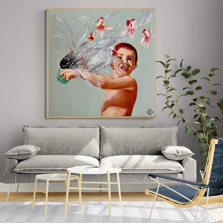 Original Conceptual Children Painting by Ravi Kael