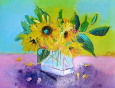 Original Fine Art Floral Paintings by Robin Lynn Hought