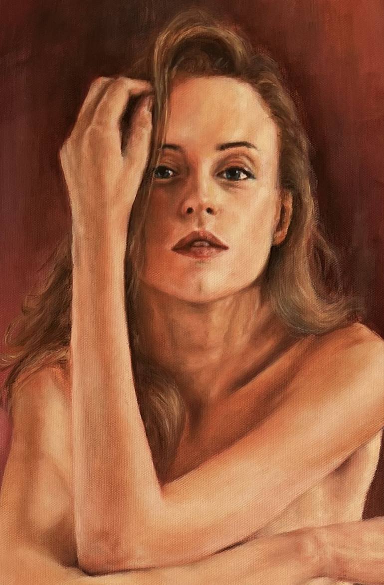 Original Figurative Portrait Painting by J Romi