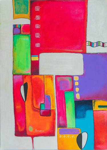 Original Modern Abstract Paintings by Milena Bernardini