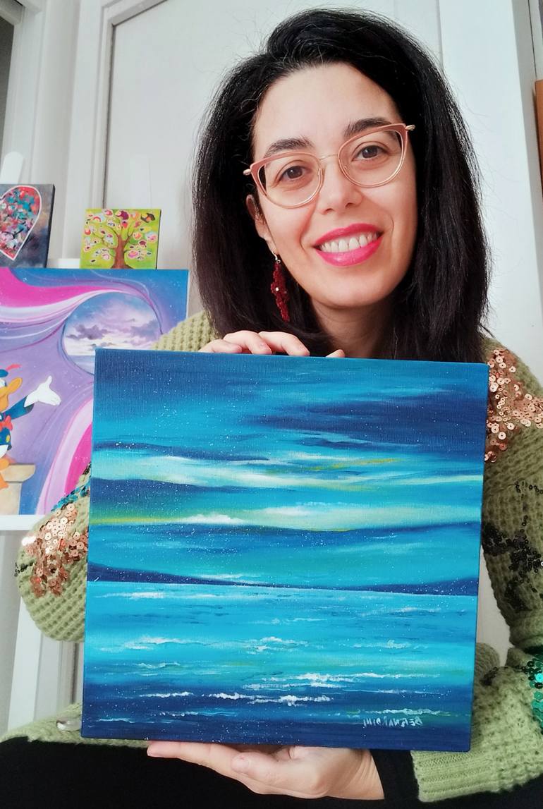 Original Abstract Landscape Painting by Milena Bernardini