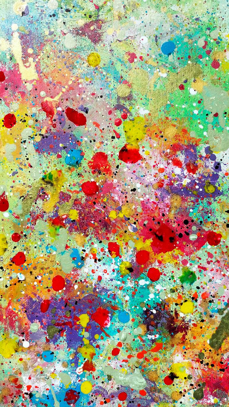 Original Abstract Botanic Painting by Milena Bernardini