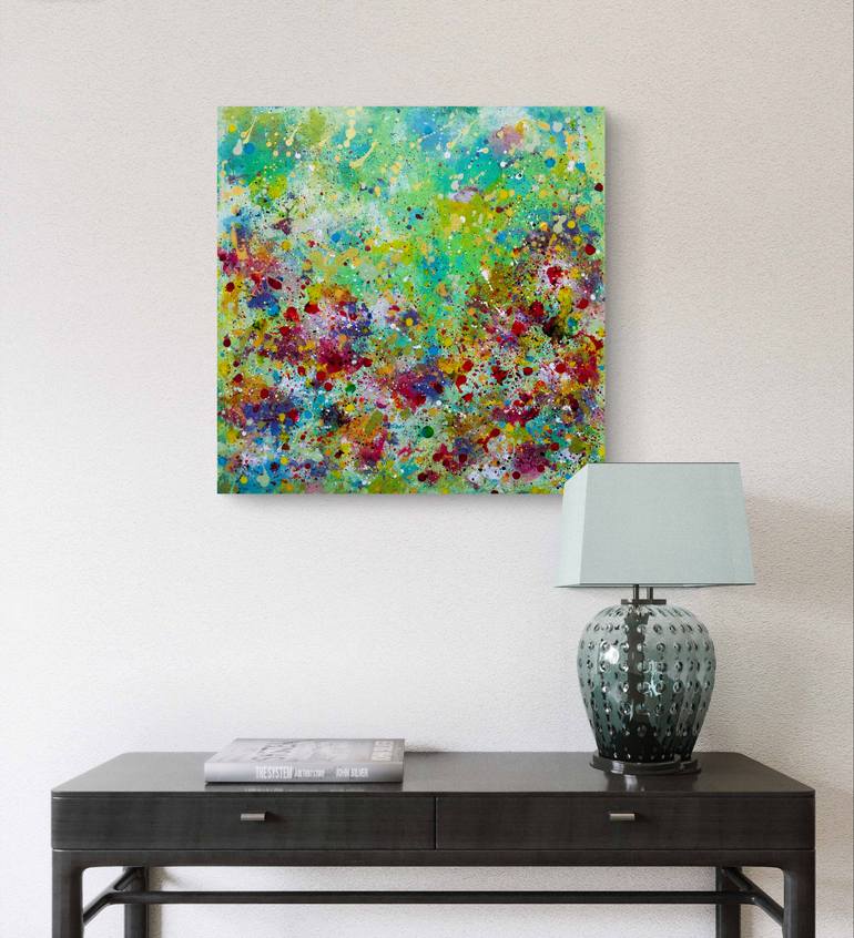Original Abstract Botanic Painting by Milena Bernardini