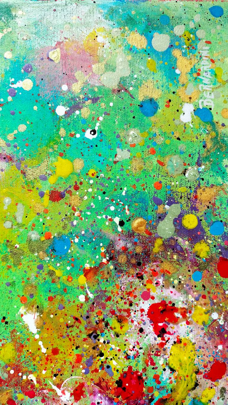 Original Abstract Botanic Painting by Milena Bernardini
