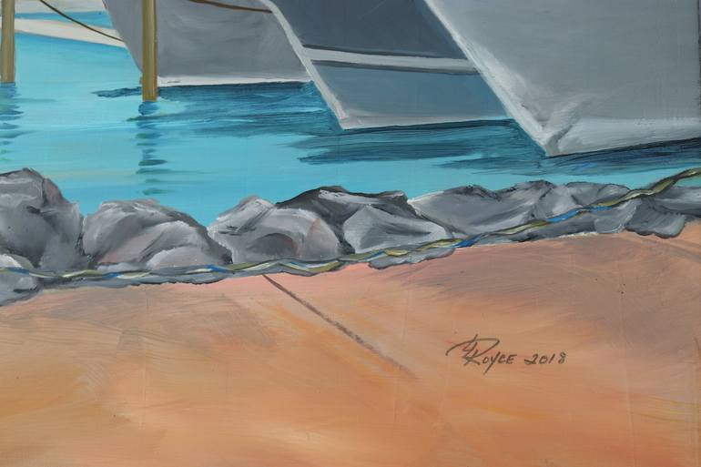 Original Contemporary Boat Painting by Lori Royce