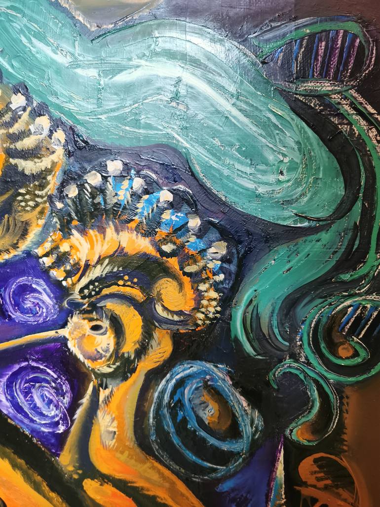 Original Modernism Animal Painting by Adil Hasanov