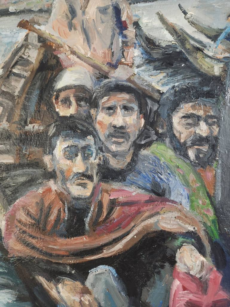 Original People Painting by Oli P