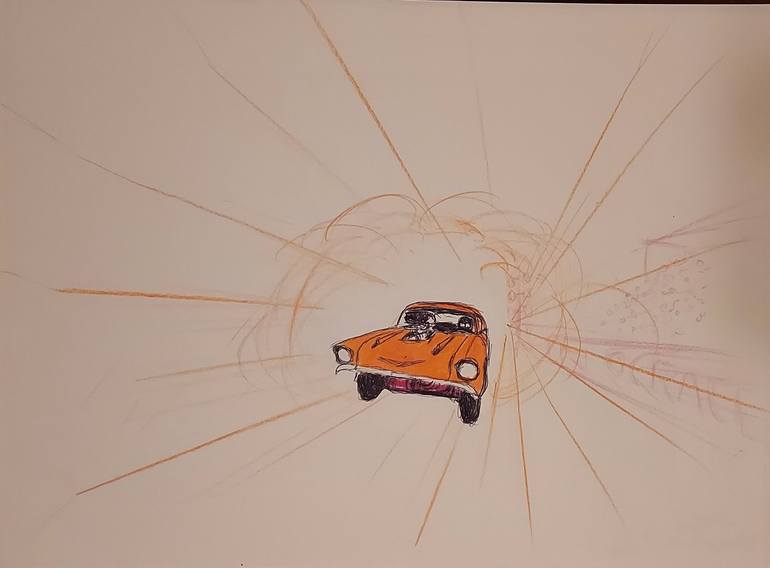 Original Contemporary Car Drawings by L Meeker