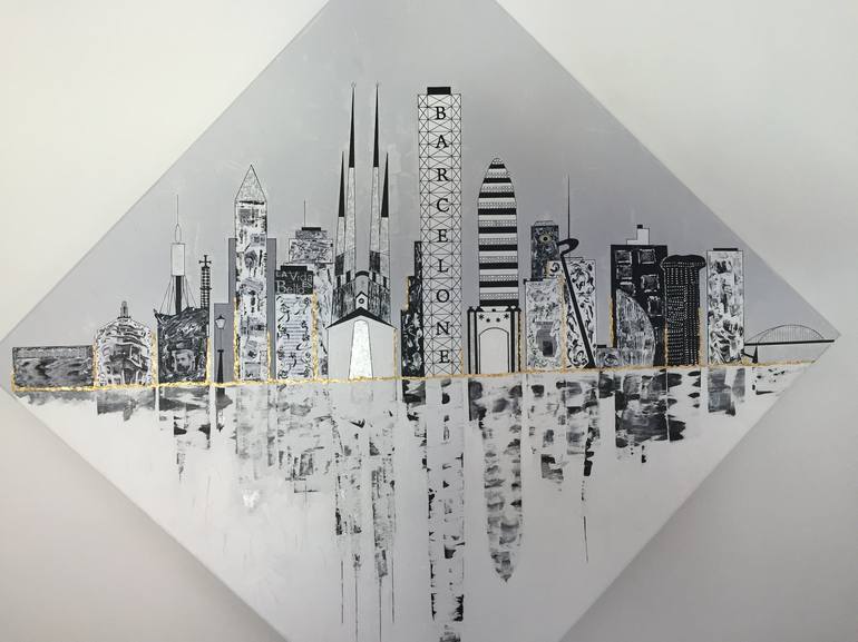 Original Cities Painting by Petra Loseck