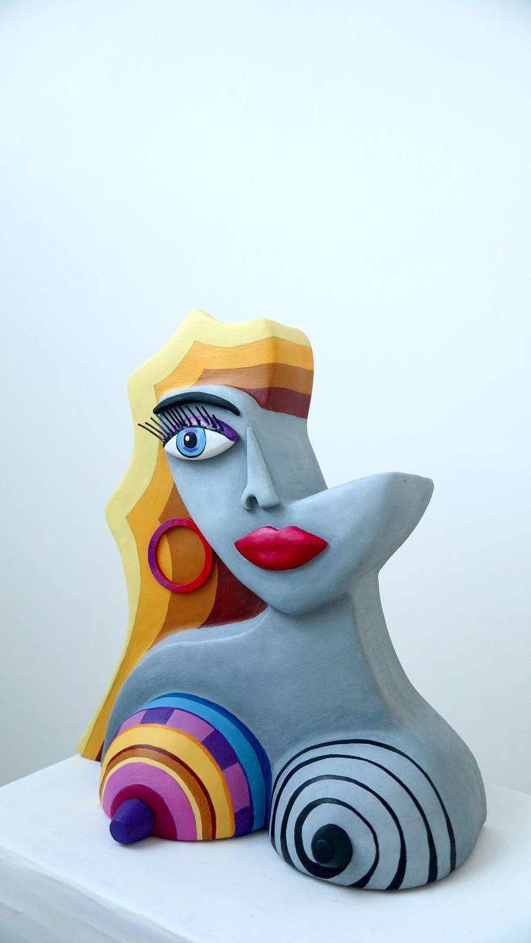 Original Abstract Body Sculpture by Marilene Salles