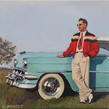 Print of Figurative Car Paintings by Benoit Montet